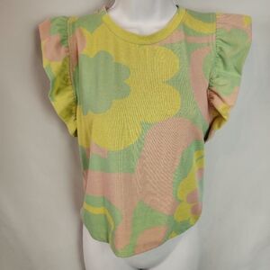 Zara Ruffle Sleeve Top